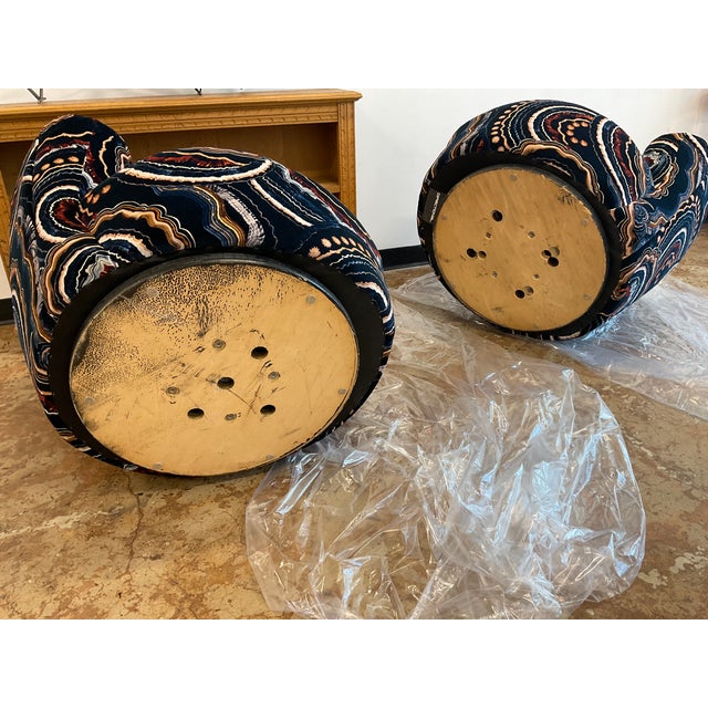 1980s Pair of Nautilus Swivel Chairs by Vladimir Kagan for Directional For Sale - Image 15 of 15