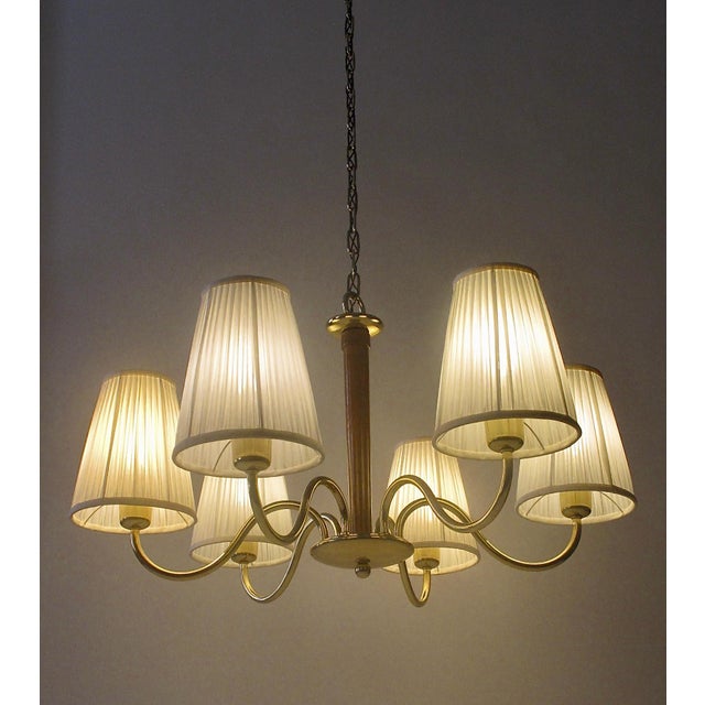 Vintage Chandelier in Brassard Wood by Oswald Haerdtl, 1933 For Sale - Image 12 of 18