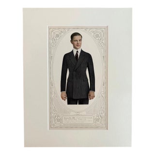Antique Men's Print from "Collegian Custom Clothes" Catalog 1921, in 14x18 Mat, 5 For Sale