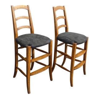 Minton Spidell French Country Black Bar Stools For Sale