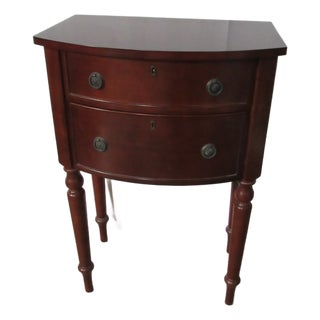 1980s Bombay Mahogany Nightstand Designer Table For Sale