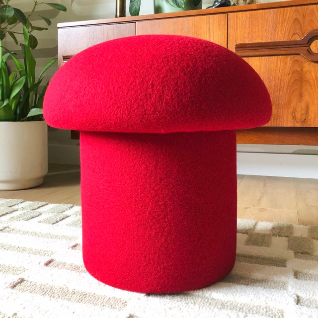 Not Yet Made - Made To Order Mushroom Ottoman in Goji Wool For Sale - Image 5 of 11