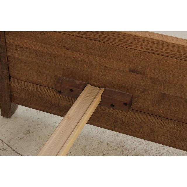 Brown Stickley Arts & Crafts Queen Size Panel Bed For Sale - Image 8 of 18