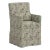 Stoffer Home x Cloth & Company Lindy Slipcover Dining Arm Chair in Michigan Bird Toile Olive For Sale