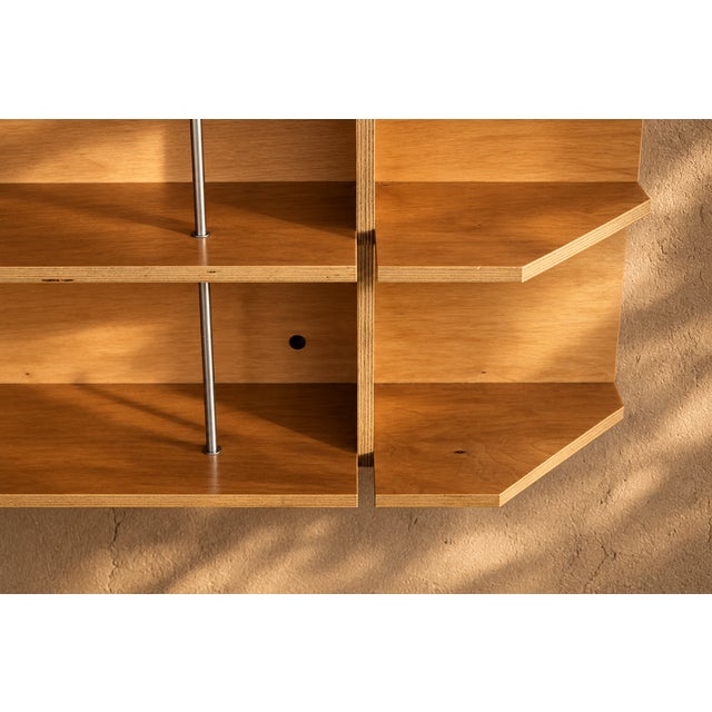 Vintage Wall-Mounted Bookcase, 1980s For Sale - Image 4 of 9