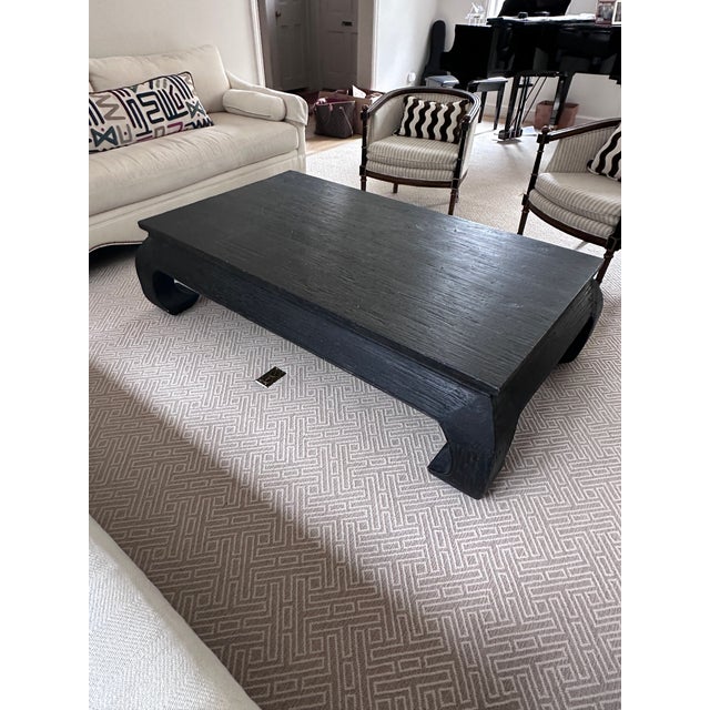 2010s Reclaimed Wood Oversized Opium Coffee Table For Sale - Image 5 of 10