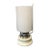 Italian Opaline Glass and Aluminum Table Lamp, 1960s For Sale