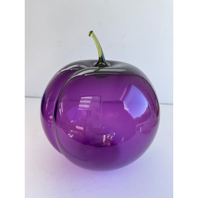 Incredibly wonderful glass plum form by Revolution Glass Studio. Epic in both size and color. The lines are simple and the...