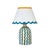 Blum Scalloped Squiggle Cotton Mache Table Lamp, Blue/Yellow For Sale In Los Angeles - Image 6 of 6