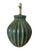 Mid-Century Modern Vintage Large Mid Century Modern Ribbed Green Drip Glaze Ceramic Table Lamp For Sale - Image 3 of 11