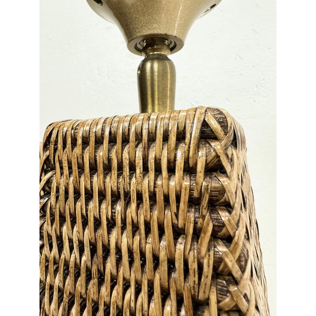 Mid-Century Rattan Table Lamps, 1970s Set of 2 For Sale - Image 12 of 16
