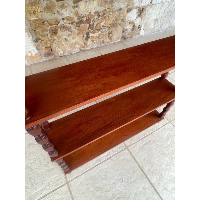 Brown French Mahogany Five-Tier Bookcase For Sale - Image 8 of 18