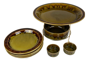 Vintage Ceramic Seafood Service from Gien, 1970s, Set of 11