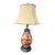 Early 20th C. Japanese Fukagawa Imari Crane Lamp With Silk Bell Shade & Brass Finial - Fully Rewired For Sale