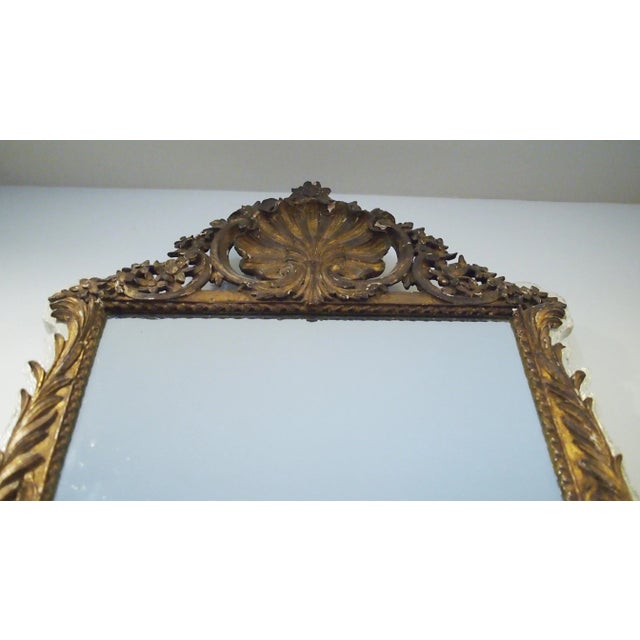 French Regence Style Creme Paint and Gilded Mirror For Sale - Image 3 of 7
