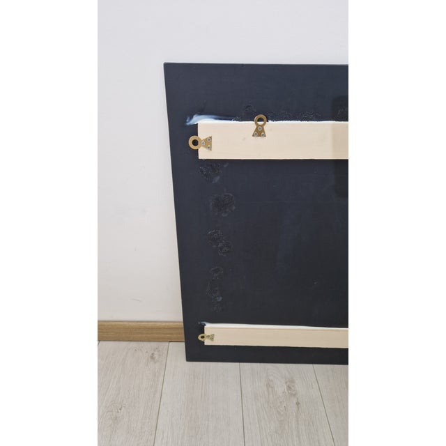 Mirror with Shaped Yellow Decoration, 1990s For Sale - Image 6 of 7