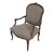 French Louis XV Snake Skin Print Leather Armchair For Sale