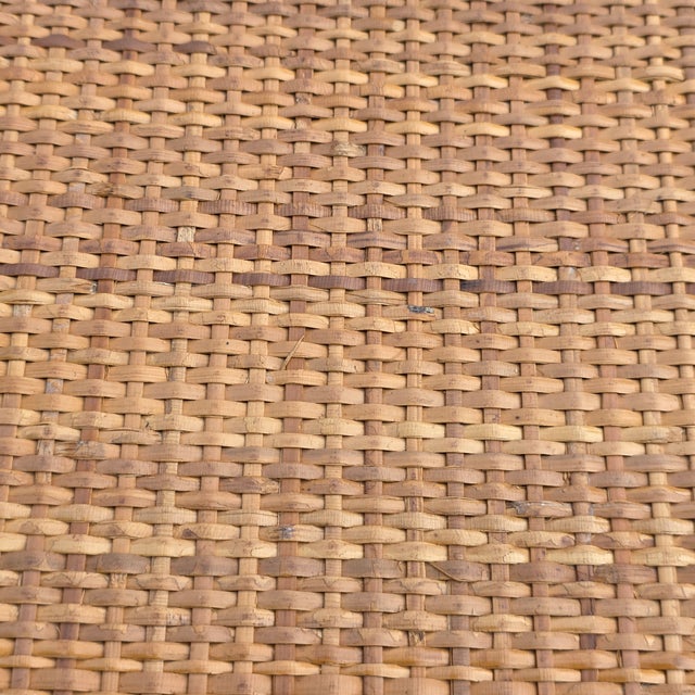 Vintage Coastal Woven Rattan Console Table,in the Style of Bielecky Brothers For Sale - Image 9 of 10