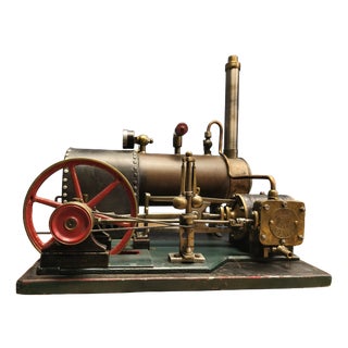 French Steam Engine in Copper and Cast Iron For Sale