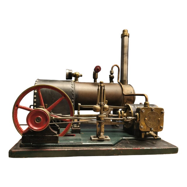 French Steam Engine in Copper and Cast Iron For Sale