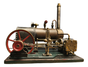 French Steam Engine in Copper and Cast Iron