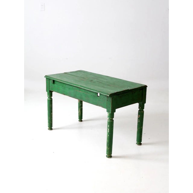 Early 20th Century Antique Painted Wood Side Table For Sale - Image 5 of 13