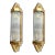 Pair Vintage 1940s Art Deco Skyscraper Wall Sconces Fixture Brass & Glass Rod Ship Light For Sale