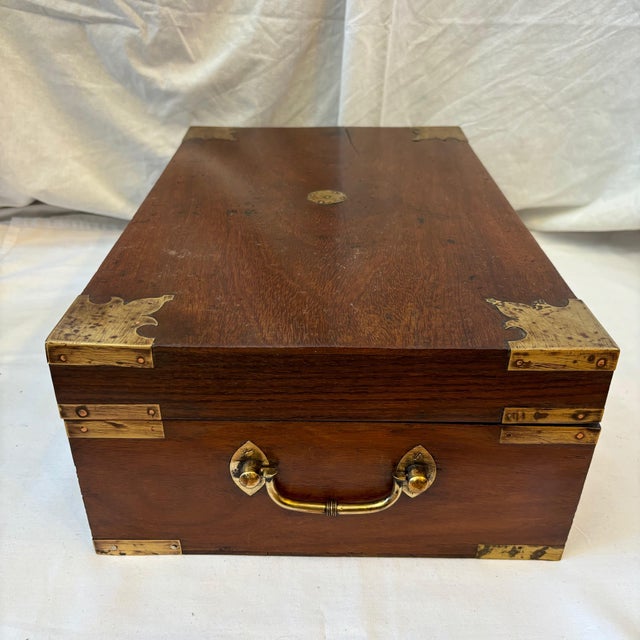 Brown 19th Century Anglo - Indian Campaign Box For Sale - Image 8 of 12