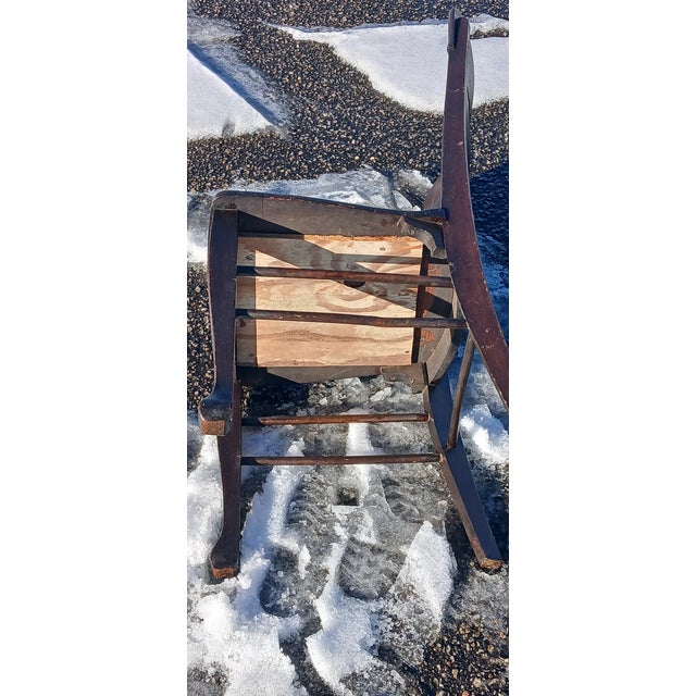 Antique 19th Century American Empire Flame Mahogany Chair For Sale - Image 10 of 11