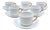Ancona Teacups by Richard Ginori for Doccia Manufacture, 1980s, Set of 12 For Sale