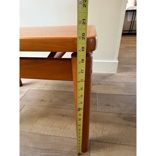 1980s 1980s Trioh Møbelfabrik Solid Teak Side Table For Sale - Image 5 of 9