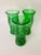 1960s Midcentury Tall Green Glass Vases S/3 For Sale - Image 5 of 5