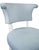 Sky Blue Matthew Izzo Home Eloise Light Blue Performance Linen and Matte White Lacquer Round Back Dining Chair For Sale - Image 8 of 9