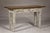 Wood Farmhouse Chic White Distressed Sofa Table with Single Drawer and Tapered Legs For Sale - Image 7 of 12