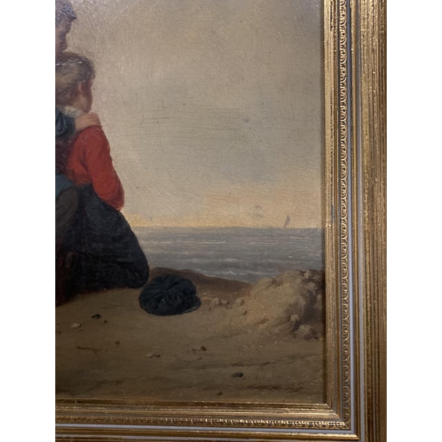 Unknown, Two Children, 1800s, Oil on Wooden Panel, Framed For Sale - Image 4 of 11