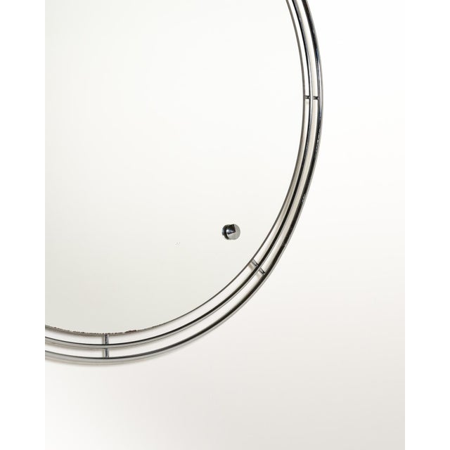 1960s Chromed Metal Wall Mirror, 1960s For Sale - Image 5 of 6