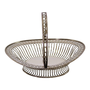 1830’s Antique Sheffield Silver Large Fruit Basket, Old Sheffield Pattern