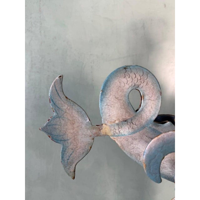 Mid 20th Century Whimsical Cast Iron Kinetic Figural Folk Art Toy With Knight and Dragon Motif For Sale - Image 5 of 9