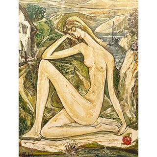 Vivaldo Martini, Eve and the Apple, Oil on Canvas For Sale