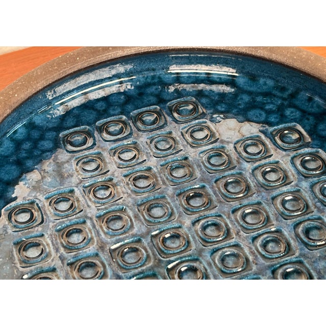 Large Mid-Century Modern Blue Danish Studio Pottery Bowl by Mogens Nielsen for Nysted Keramik, 1960s For Sale - Image 11 of 18