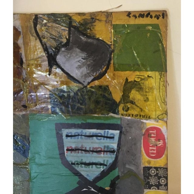 Ermete Lancini, Abstract Collage, 1960s, Mixed Media For Sale - Image 4 of 17