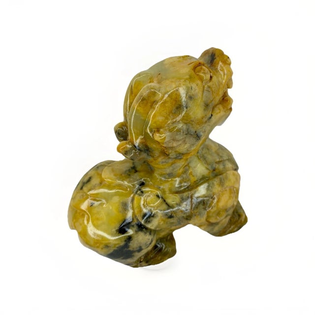 1900 - 1909 Unique Antique Chinese Jade Pixiu Statue Wealth Guardian Feng Shui Fortune Beast For Sale - Image 5 of 12