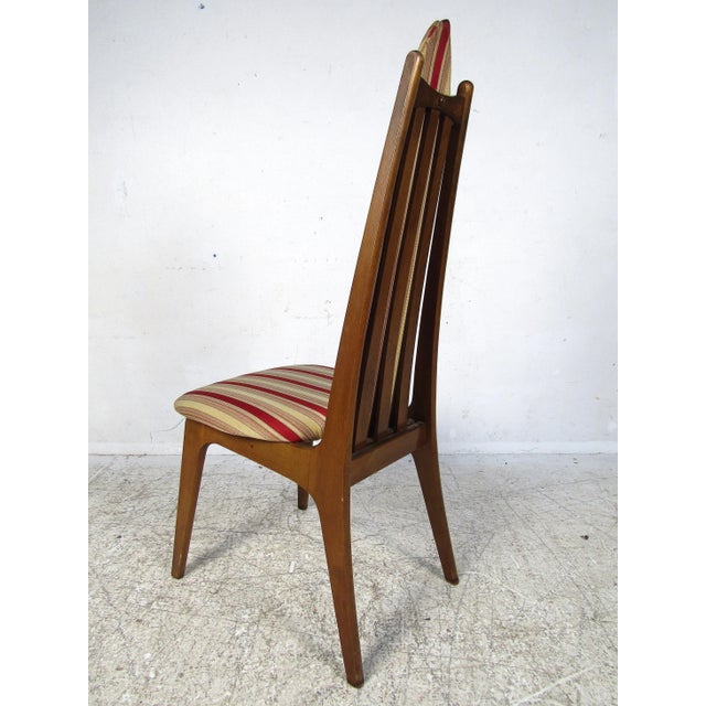 Wood Mid 20th Century Highback Dining Chairs Attributed to Adrian Pearsall - 6 Pieces For Sale - Image 7 of 11