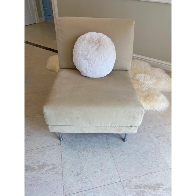 Natuzzi Upholstered Modern Ultrasuede Chair For Sale - Image 12 of 13