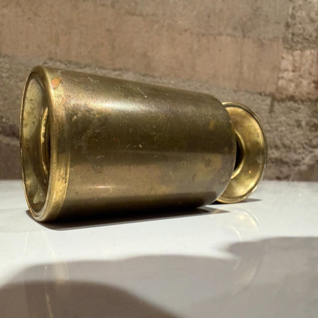 Metal b.c.a. Brass Candle Holders or Oil Lamps From Denmark Mid-Century Modern For Sale - Image 7 of 11