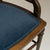 19th Century English Dark Wood Armchair With Navy Upholstery, Sunburst Inlay and Turned Legs For Sale - Image 11 of 16