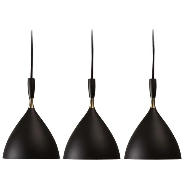 Mid-Century Modern Birger Dahl Pendant in the Style of Stilnovo - Set of 5 For Sale - Image 3 of 7