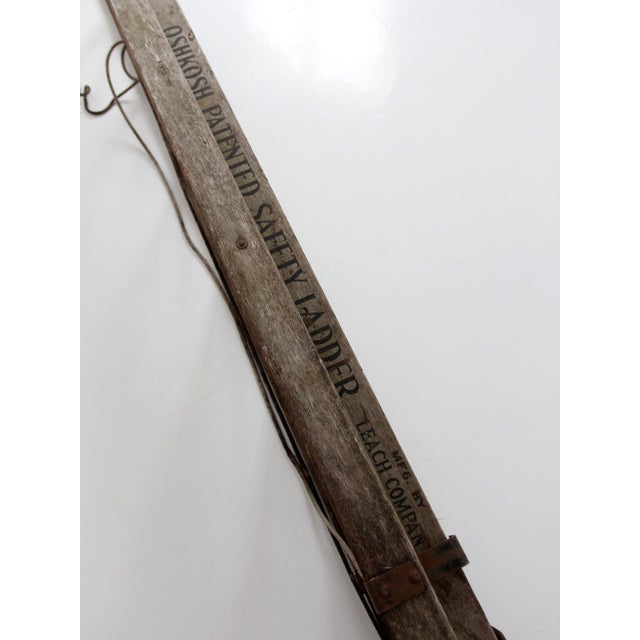 Brown Early 20th Century Oshkosh Patented Safety Ladder For Sale - Image 8 of 18