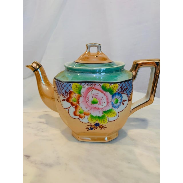 1930s Japanese Lusterware Complete Tea Set for Six- 21 Pieces