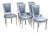 Louis XVI Style White Washed Dining Side Chairs, Set of Six For Sale